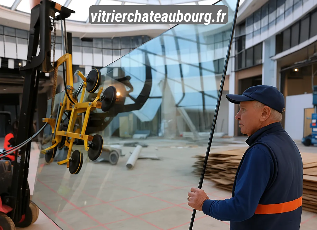 Remplacement de vitrine magasin Châteaubourg